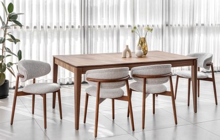 חבילת מבצע שולחן אוכל  PALERMO + כיסאות 6 MAROON